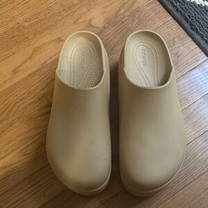 CROCS Tan Slip-On Clogs